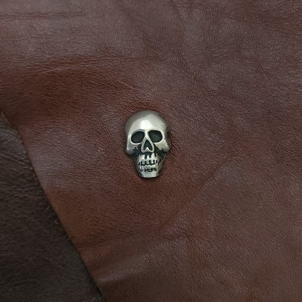 UNBRRANDED cowhide skull brown leather boho crossbody shoulder bag rustic purse - Picture 4 of 7